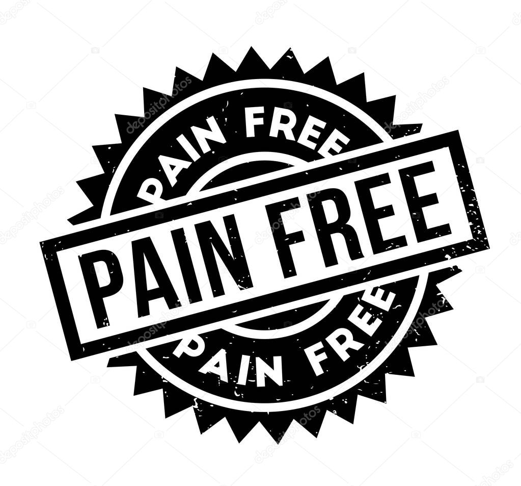 Pain Free rubber stamp
