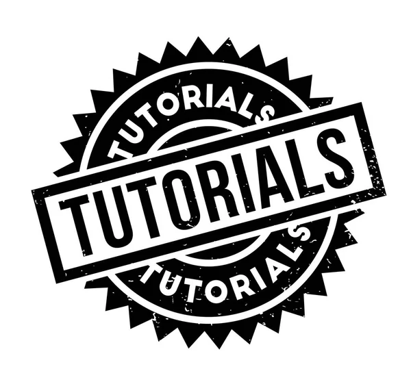 Tutoriales sello de goma — Vector de stock