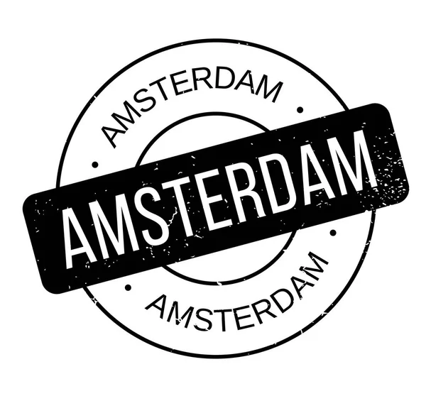 Timbre en caoutchouc Amsterdam — Image vectorielle