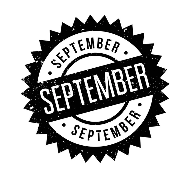 September-Stempel — Stockvektor