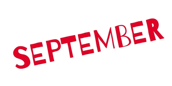 Settembre Timbro di gomma — Vettoriale Stock