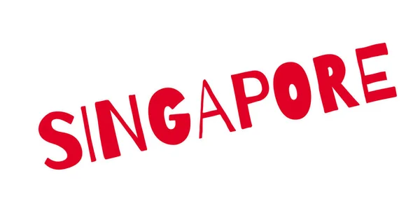 Singapur Sello de goma — Vector de stock