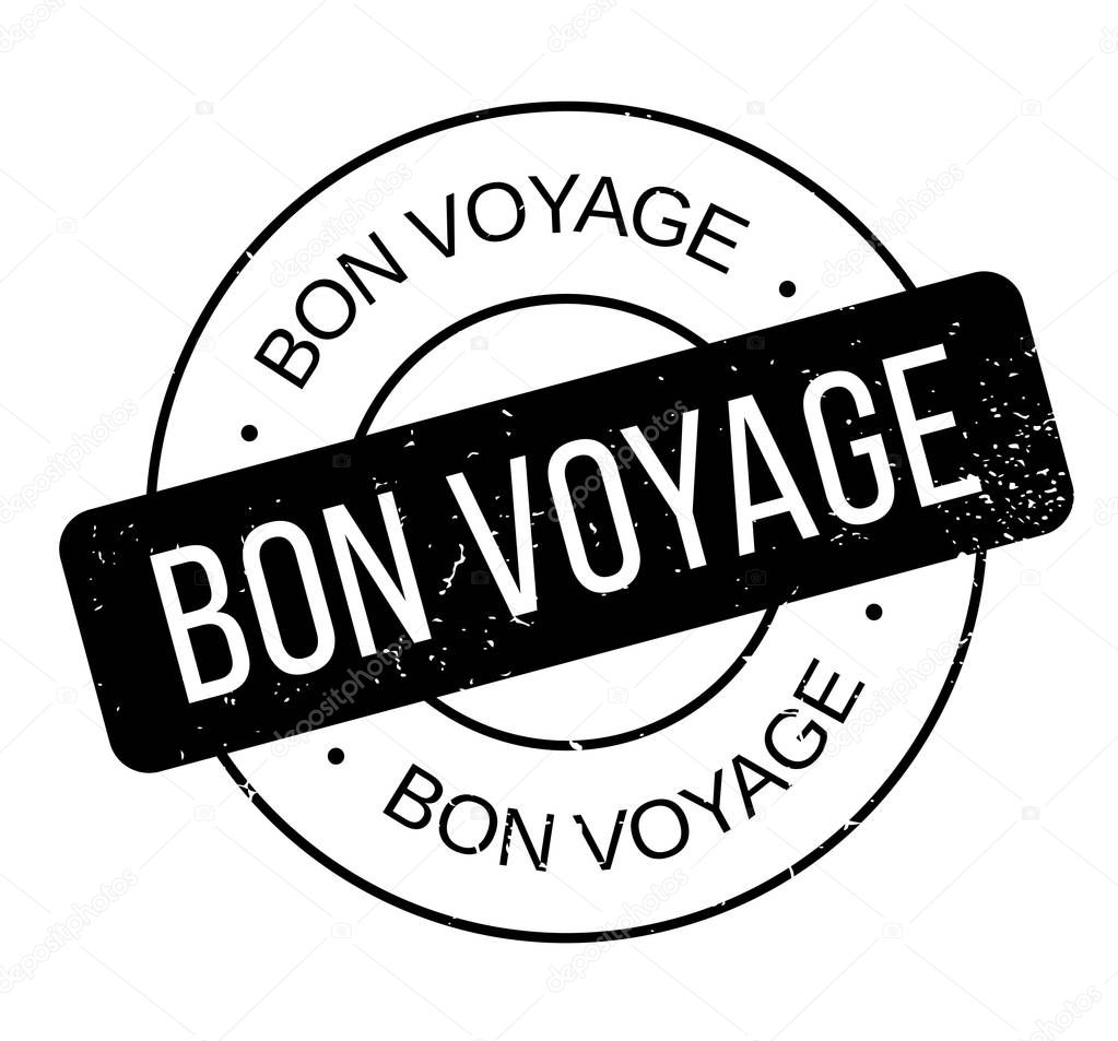 Bon Voyage rubber stamp