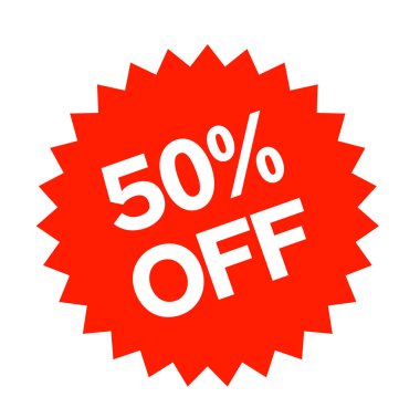 %50 indirimli sticker