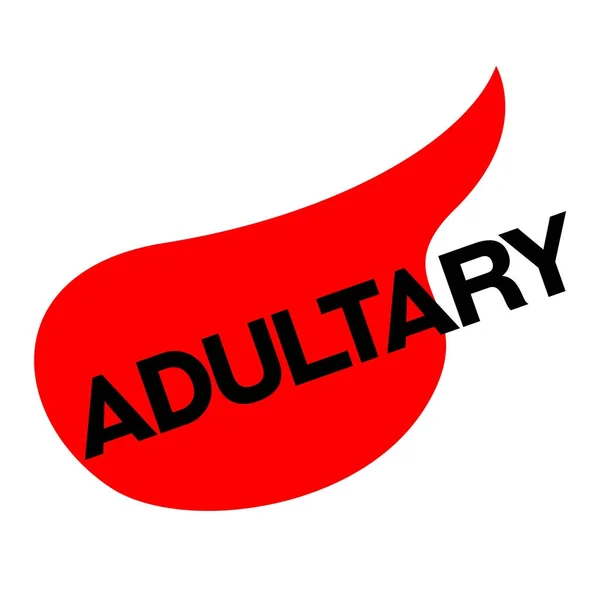 Perangko stiker ADULTERY - Stok Vektor