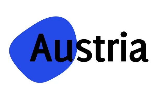 Avusturya etiket damga — Stok Vektör