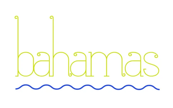 Timbre autocollant BAHAMAS — Image vectorielle