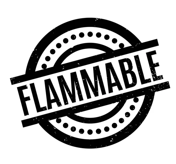 Timbre en caoutchouc inflammable — Image vectorielle