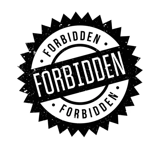 Stamp Karet FORBIDDEN - Stok Vektor