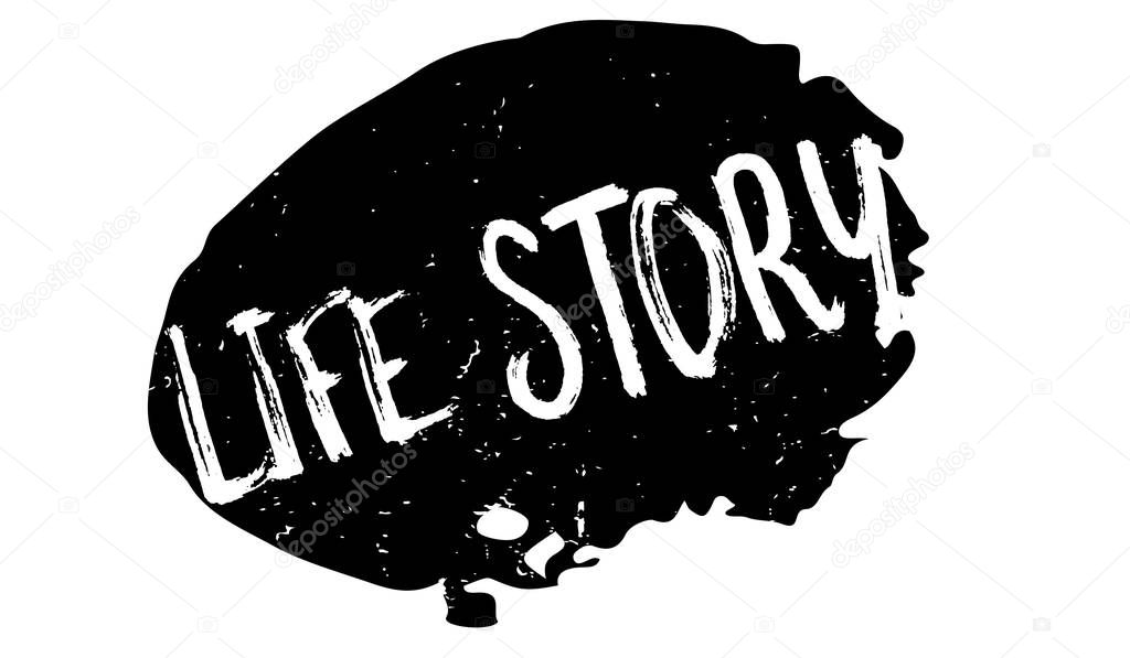 Life Story rubber stamp