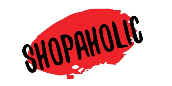 Shopaholic καουτσούκ σφραγίδα — Διανυσματικό Αρχείο