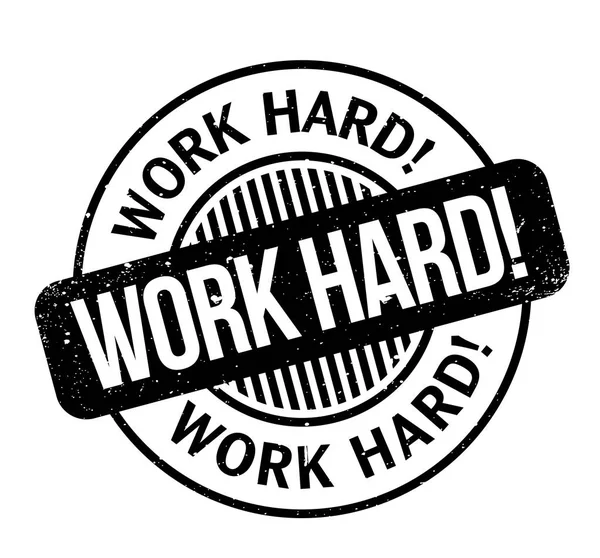 Werk Hard Rubberstempel — Stockvector