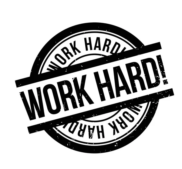 Werk Hard Rubberstempel — Stockvector