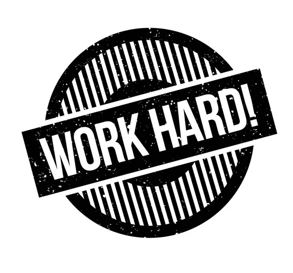 Werk Hard Rubberstempel — Stockvector