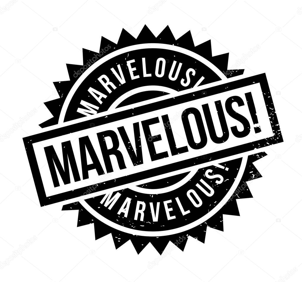 Marvelous rubber stamp