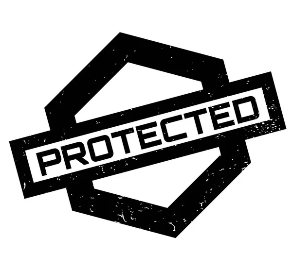 Sello de goma protegido — Vector de stock