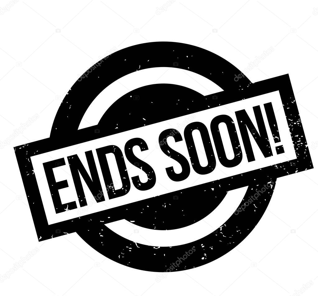 Ends Soon rubber stamp