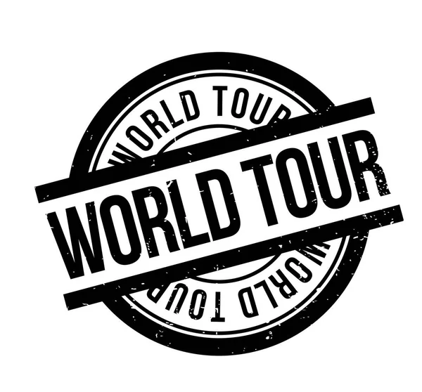 Wereld Tour Rubberstempel — Stockvector