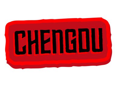 Chengdu etiket damga