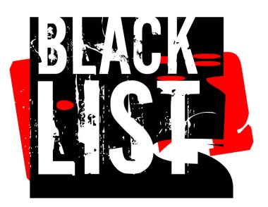 Blacklist sticker stamp clipart