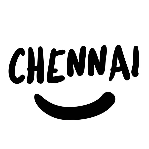 Sello de pegatina Chennai — Vector de stock