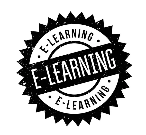 Sello de goma E-Learning — Archivo Imágenes Vectoriales