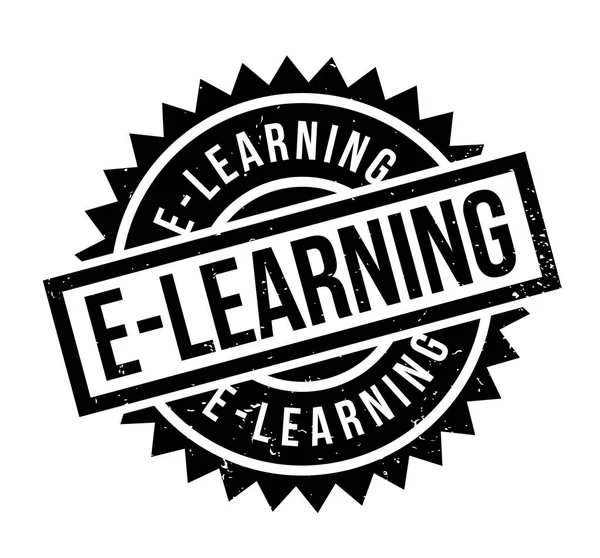 Sello de goma E-Learning — Archivo Imágenes Vectoriales