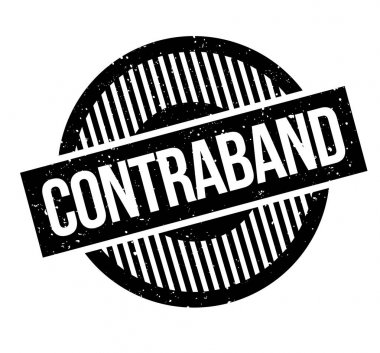 Contraband rubber stamp clipart