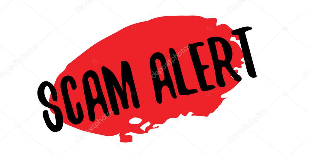 Scam Alert rubber stamp
