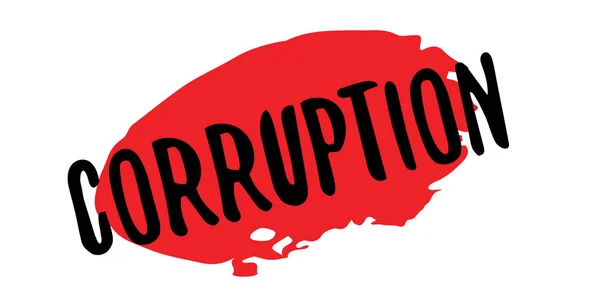 Selo de borracha corrupção — Vetor de Stock