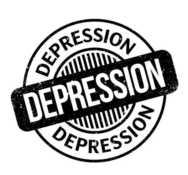 Depresyon lastik damgası — Stok Vektör