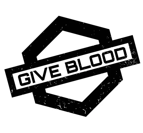 Give Blood rubber stamp — Stock Vector