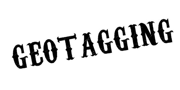 Geotagging rubber stamp