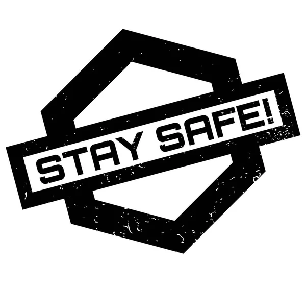 STAY SAFE Perangko Karet - Stok Vektor