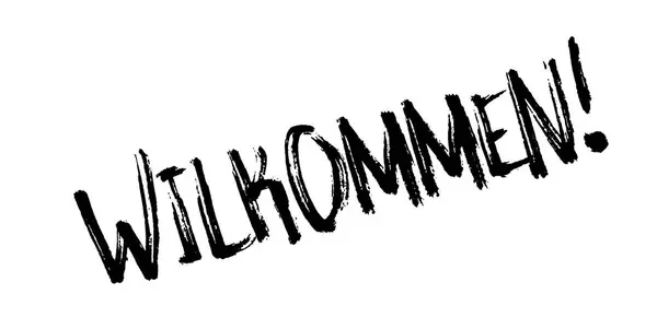 Wilkommen rubber stamp — Stockvector