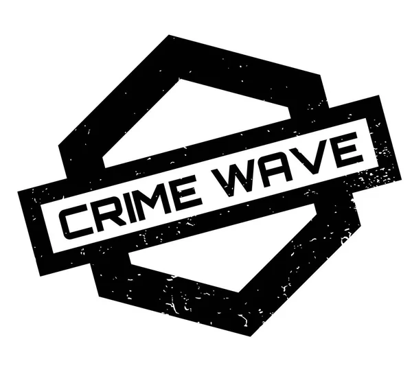 CRIME WAVE гумовий штамп — стоковий вектор