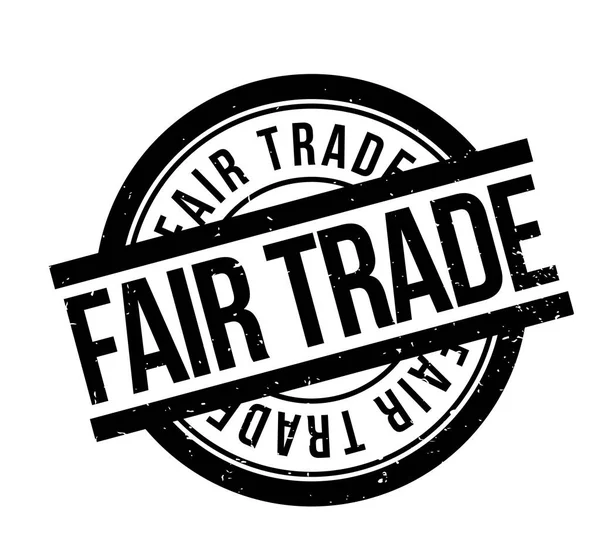 FAIR TRADE Timbre en caoutchouc — Image vectorielle