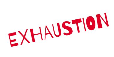 Exhaustion rubber stamp