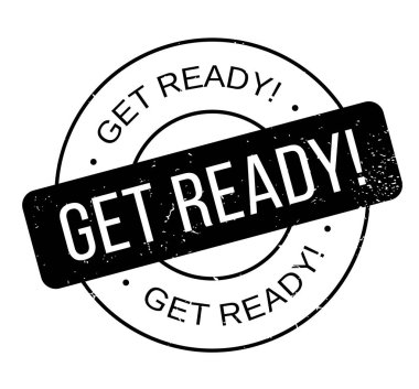 Get Ready rubber stamp clipart