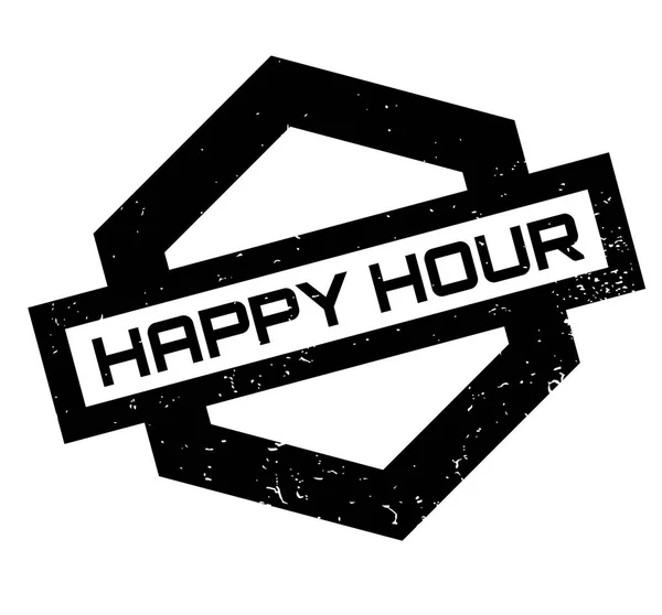 Timbre en caoutchouc Happy Hour — Image vectorielle