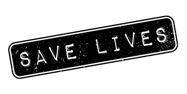 Резиновая марка Save Lives — стоковый вектор