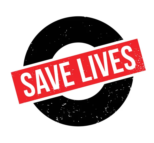 Save Lives rubber stamp — Stock Vector