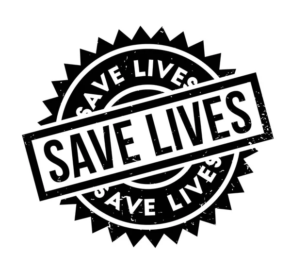 Save Lives rubber stamp — Stock Vector