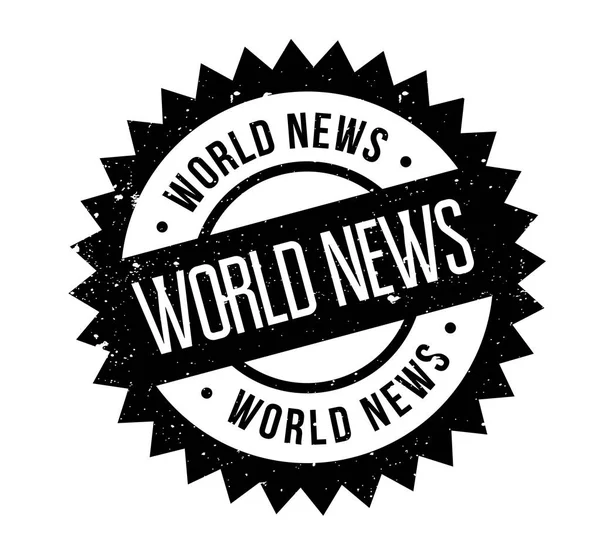 Wereld nieuws Rubberstempel — Stockvector