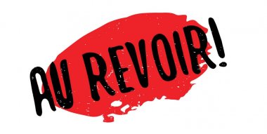 Au Revoir rubber stamp