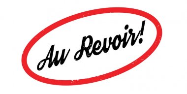 Au Revoir rubber stamp