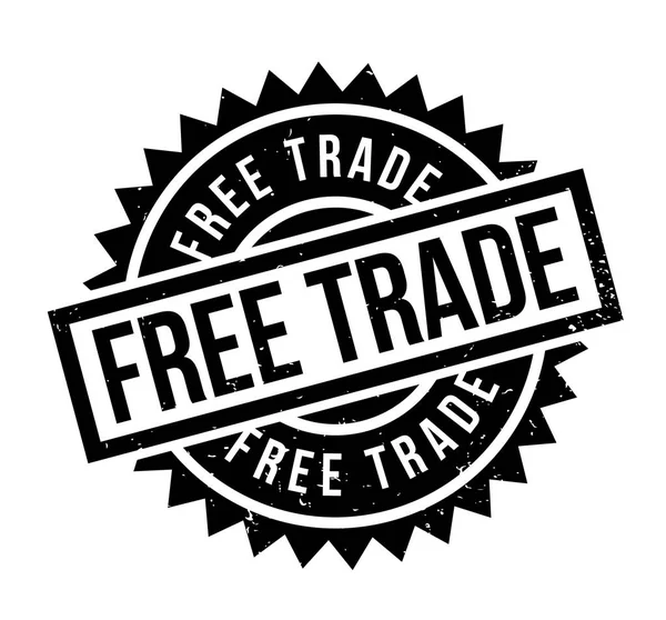 Sello de caucho de libre comercio — Vector de stock