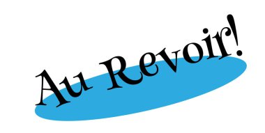 Au Revoir rubber stamp