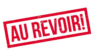 Au Revoir rubber stamp