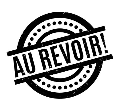 Au Revoir rubber stamp